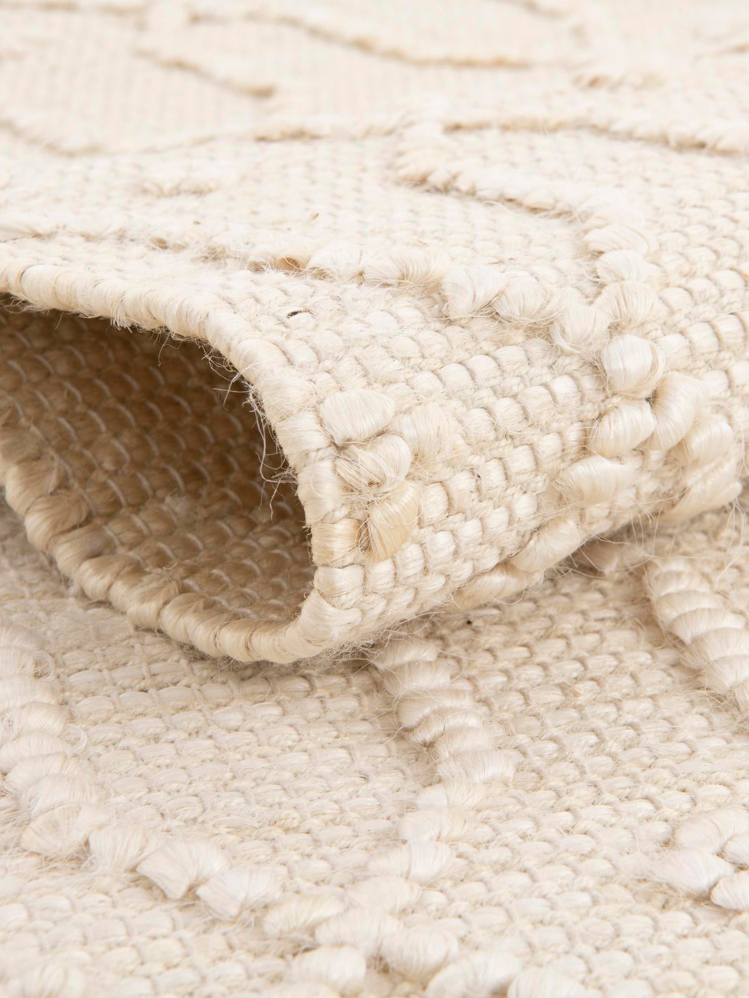 Ivory 2' 7 x 13' 11 Larsa Runner Area Rug 90% Jute & 10% Cotton Premium All Natural Hand Woven Carpet for Home Interior Design Spaces for Sale at Rug Engine