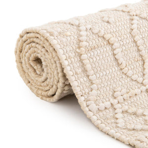 Ivory 2' 7 x 12' Larsa Runner Area Rug 90% Jute & 10% Cotton Premium All Natural Hand Woven Carpet for Home Interior Design Spaces for Sale at Rug Engine