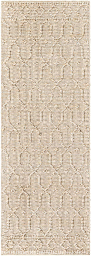 Ivory 2' x 6' 1 Larsa Runner Area Rug 90% Jute & 10% Cotton Premium All Natural Hand Woven Carpet for Home Interior Design Spaces for Sale at Rug Engine