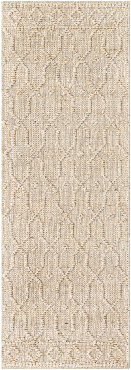 Ivory 2' x 6' 1 Larsa Runner Area Rug 90% Jute & 10% Cotton Premium All Natural Hand Woven Carpet for Home Interior Design Spaces for Sale at Rug Engine