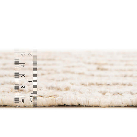 Ivory 7' 10 x 7' 10 Larsa Square Area Rug 90% Jute & 10% Cotton Premium All Natural Hand Woven Carpet for Home Interior Design Spaces for Sale at Rug Engine