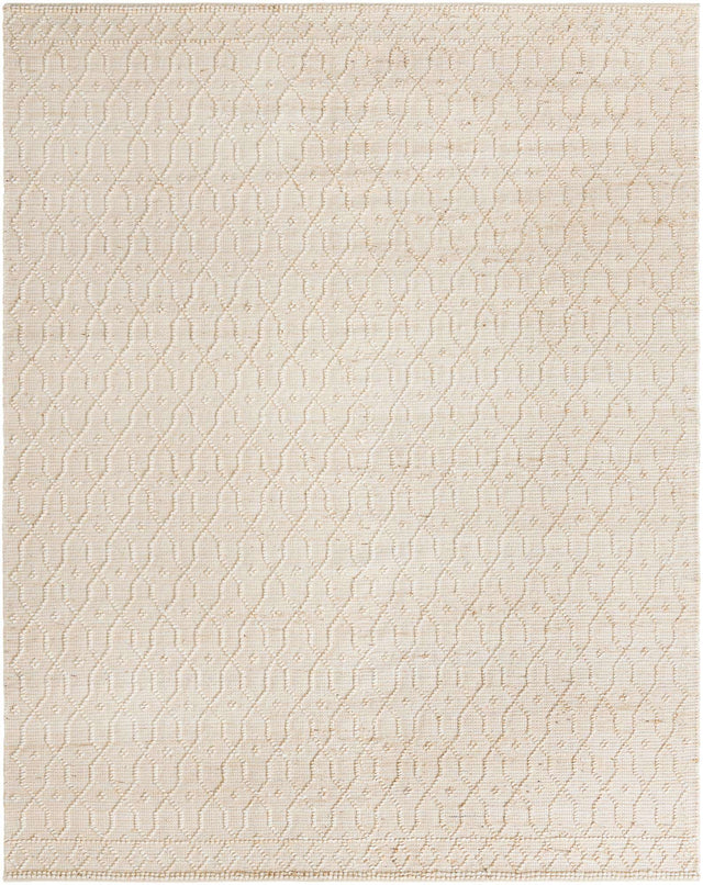 Ivory 7' 10 x 10' Larsa Rectangle Area Rug 90% Jute & 10% Cotton Premium All Natural Hand Woven Carpet for Home Interior Design Spaces for Sale at Rug Engine