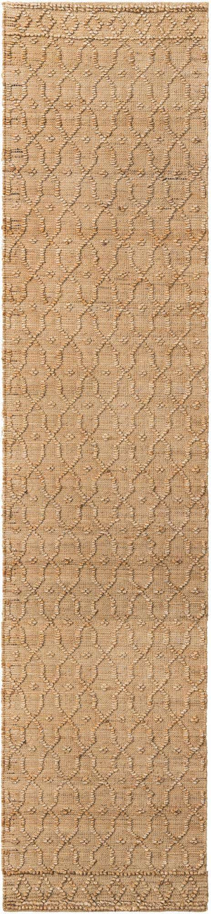Natural 2' 7 x 13' 11 Larsa Runner Area Rug 90% Jute & 10% Cotton Premium All Natural Hand Woven Carpet for Home Interior Design Spaces for Sale at Rug Engine