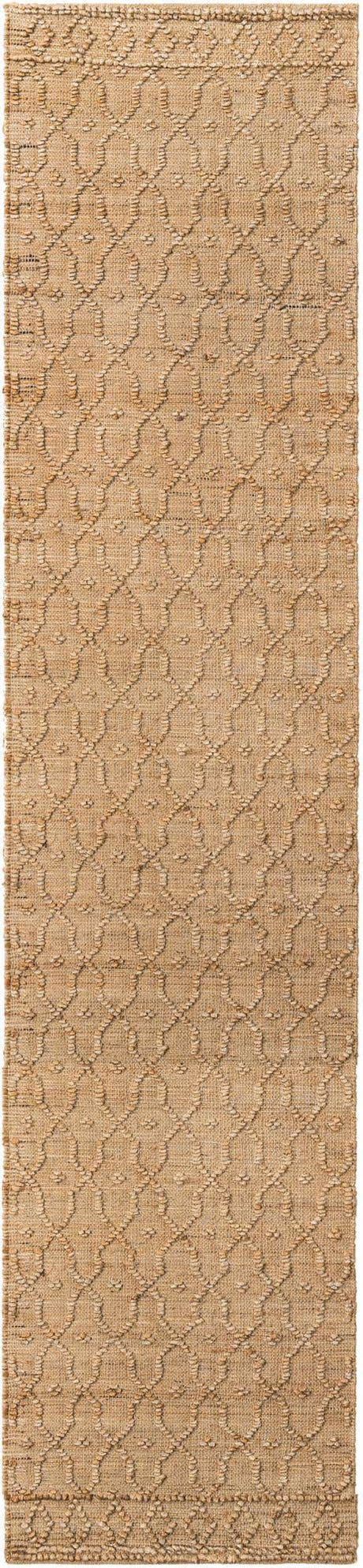 Natural 2' 7 x 13' 11 Larsa Runner Area Rug 90% Jute & 10% Cotton Premium All Natural Hand Woven Carpet for Home Interior Design Spaces for Sale at Rug Engine