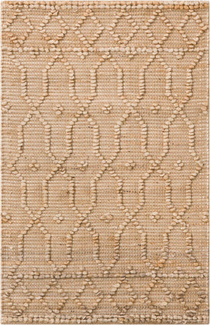 Natural 2' 2 x 3' 1 Larsa Rectangle Area Rug 90% Jute & 10% Cotton Premium All Natural Hand Woven Carpet for Home Interior Design Spaces for Sale at Rug Engine