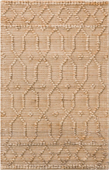 Natural 2' 2 x 3' 1 Larsa Rectangle Area Rug 90% Jute & 10% Cotton Premium All Natural Hand Woven Carpet for Home Interior Design Spaces for Sale at Rug Engine