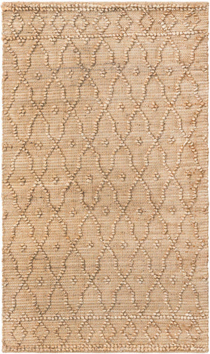 Natural 3' 1 x 5' 1 Larsa Rectangle Area Rug 90% Jute & 10% Cotton Premium All Natural Hand Woven Carpet for Home Interior Design Spaces for Sale at Rug Engine