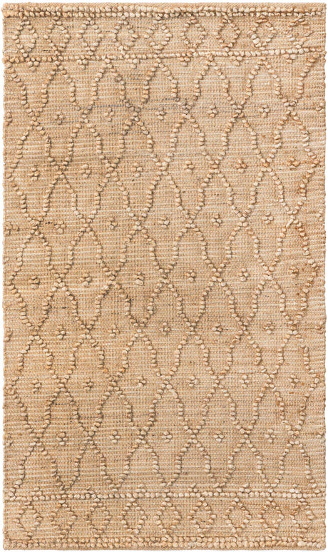 Natural 3' 1 x 5' 1 Larsa Rectangle Area Rug 90% Jute & 10% Cotton Premium All Natural Hand Woven Carpet for Home Interior Design Spaces for Sale at Rug Engine