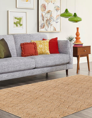 Natural 2' 2 x 3' 1 Larsa Rectangle Area Rug 90% Jute & 10% Cotton Premium All Natural Hand Woven Carpet for Home Interior Design Spaces for Sale at Rug Engine