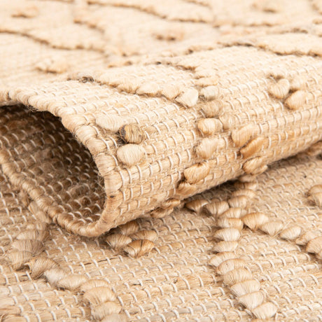 Natural 5' 3 x 8' Larsa Rectangle Area Rug 90% Jute & 10% Cotton Premium All Natural Hand Woven Carpet for Home Interior Design Spaces for Sale at Rug Engine