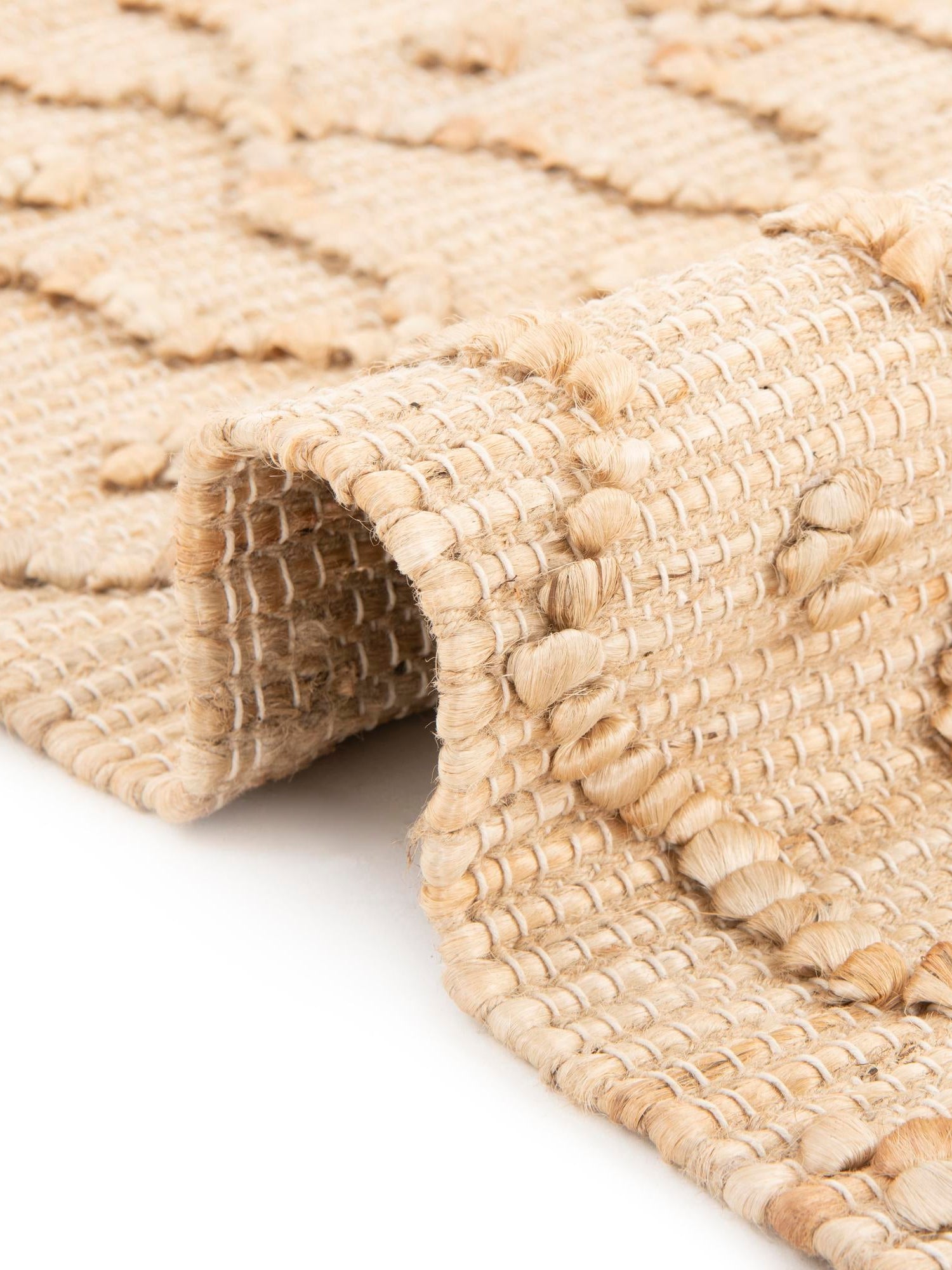 Natural 3' 1 x 5' 1 Larsa Rectangle Area Rug 90% Jute & 10% Cotton Premium All Natural Hand Woven Carpet for Home Interior Design Spaces for Sale at Rug Engine