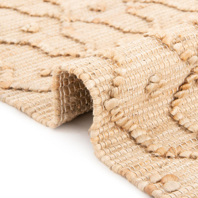 Natural 5' 3 x 8' Larsa Rectangle Area Rug 90% Jute & 10% Cotton Premium All Natural Hand Woven Carpet for Home Interior Design Spaces for Sale at Rug Engine
