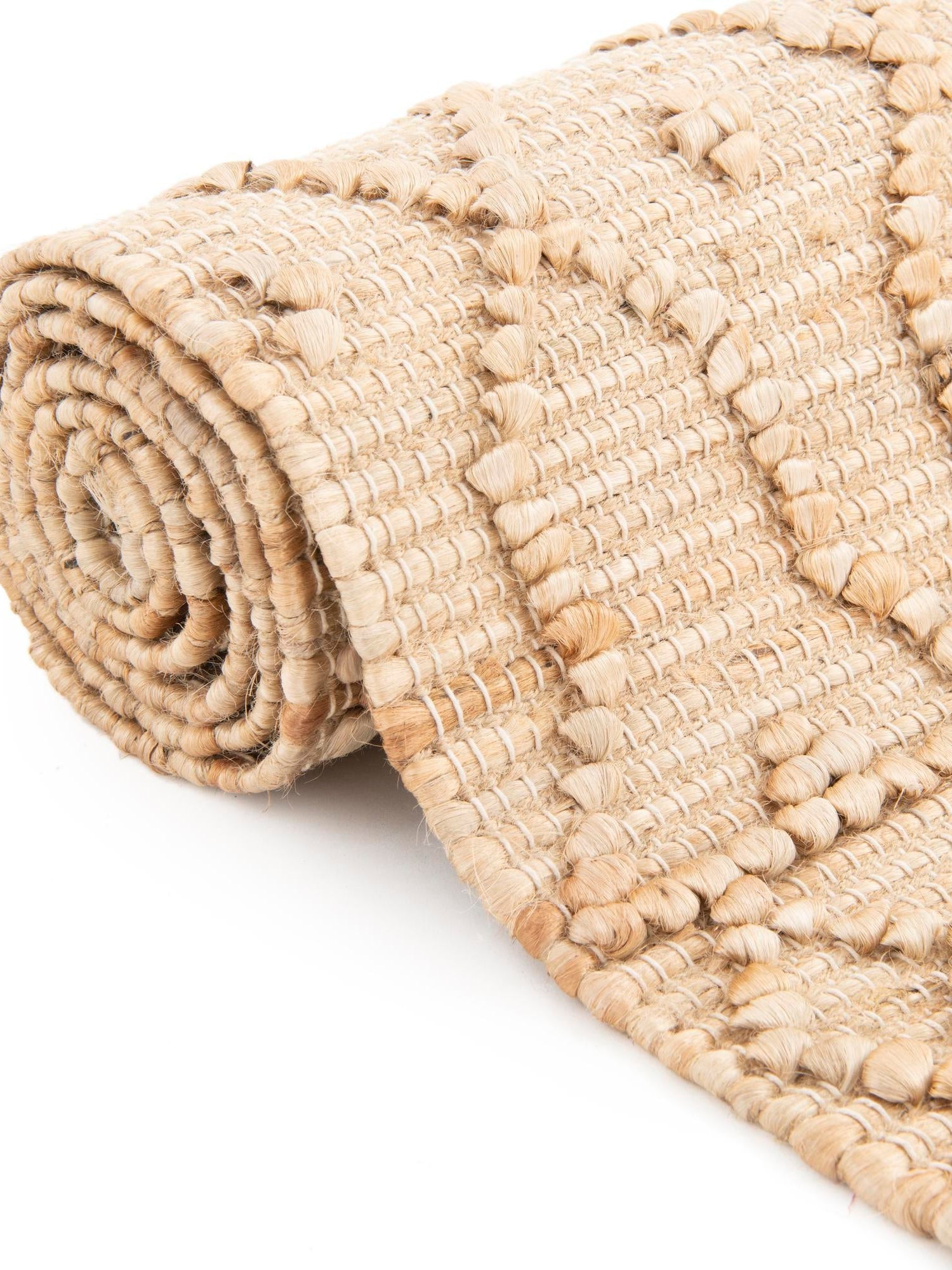 Natural 3' 1 x 5' 1 Larsa Rectangle Area Rug 90% Jute & 10% Cotton Premium All Natural Hand Woven Carpet for Home Interior Design Spaces for Sale at Rug Engine
