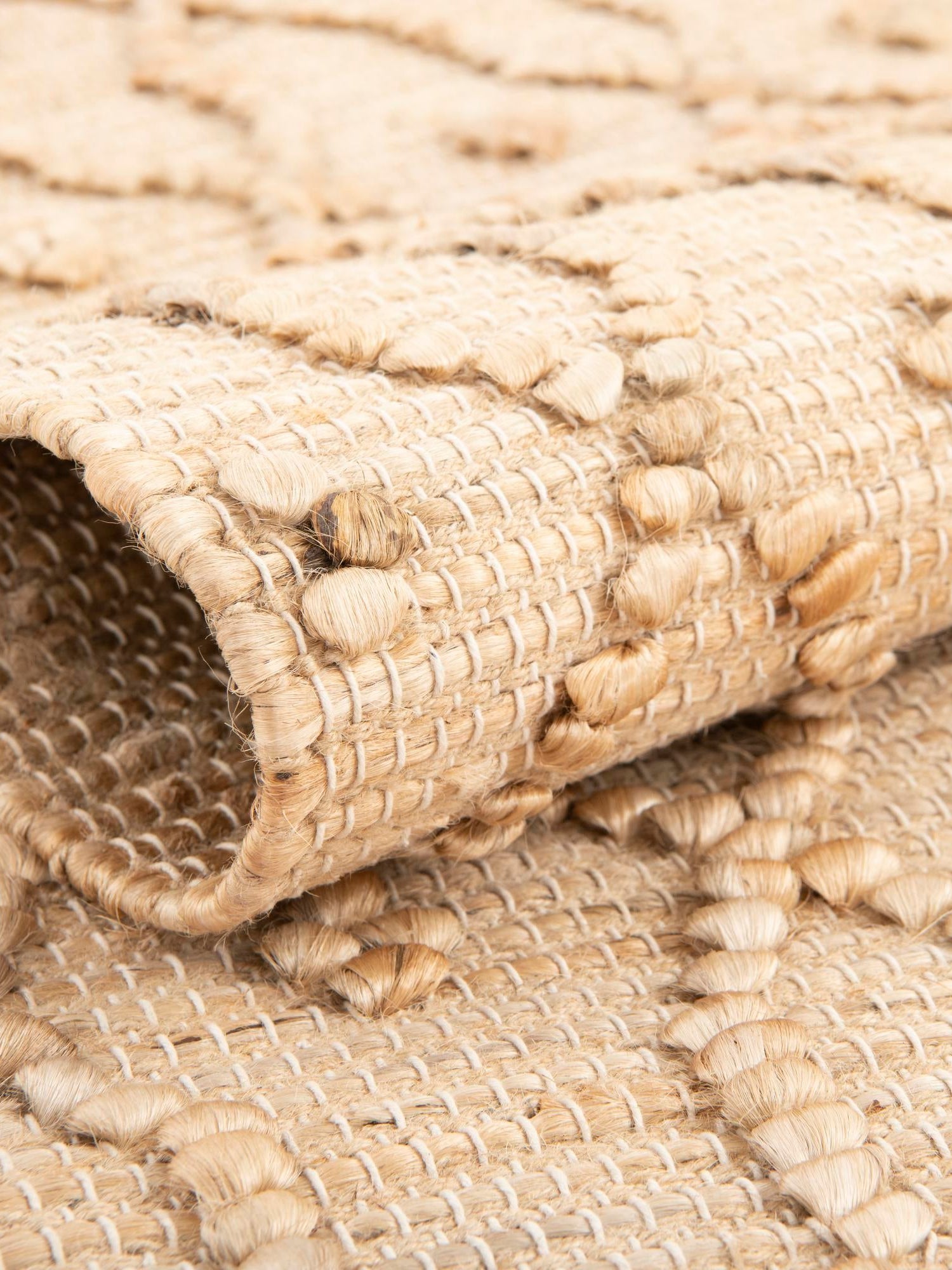 Natural 2' 7 x 13' 11 Larsa Runner Area Rug 90% Jute & 10% Cotton Premium All Natural Hand Woven Carpet for Home Interior Design Spaces for Sale at Rug Engine