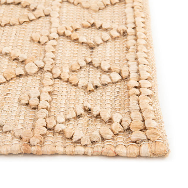 Natural 2' 7 x 12' Larsa Runner Area Rug 90% Jute & 10% Cotton Premium All Natural Hand Woven Carpet for Home Interior Design Spaces for Sale at Rug Engine