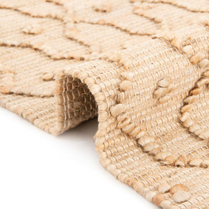 Natural 2' x 8' Larsa Runner Area Rug 90% Jute & 10% Cotton Premium All Natural Hand Woven Carpet for Home Interior Design Spaces for Sale at Rug Engine