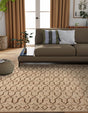 Natural 7' 10 x 7' 10 Larsa Square Area Rug 90% Jute & 10% Cotton Premium All Natural Hand Woven Carpet for Home Interior Design Spaces for Sale at Rug Engine