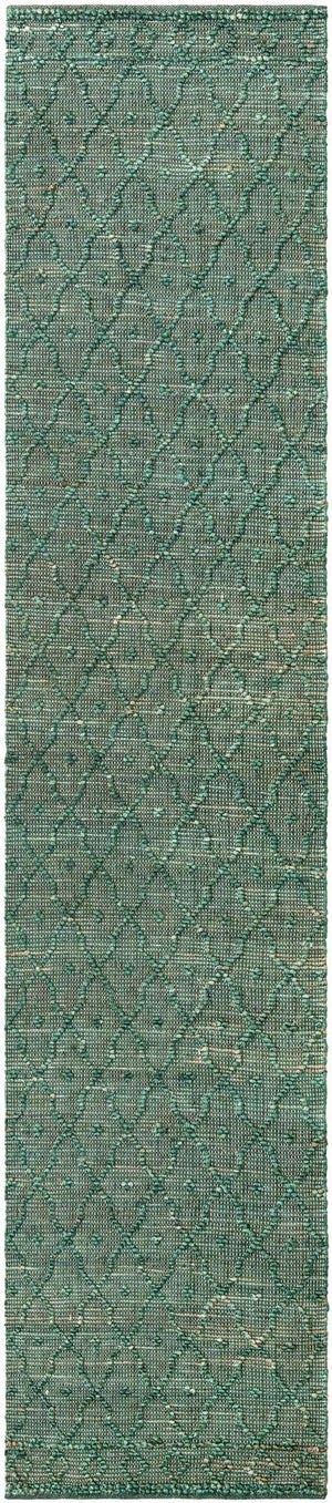 Hunter Green 2' 7 x 13' 11 Larsa Runner Area Rug 90% Jute & 10% Cotton Premium All Natural Hand Woven Carpet for Home Interior Design Spaces for Sale at Rug Engine