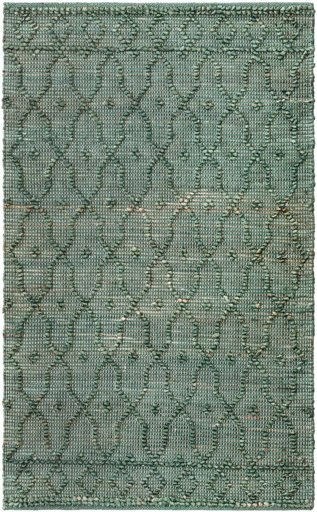 Hunter Green 3' 1 x 5' 1 Larsa Rectangle Area Rug 90% Jute & 10% Cotton Premium All Natural Hand Woven Carpet for Home Interior Design Spaces for Sale at Rug Engine