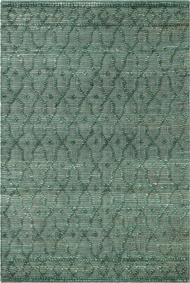 Hunter Green 4' 1 x 6' 1 Larsa Rectangle Area Rug 90% Jute & 10% Cotton Premium All Natural Hand Woven Carpet for Home Interior Design Spaces for Sale at Rug Engine