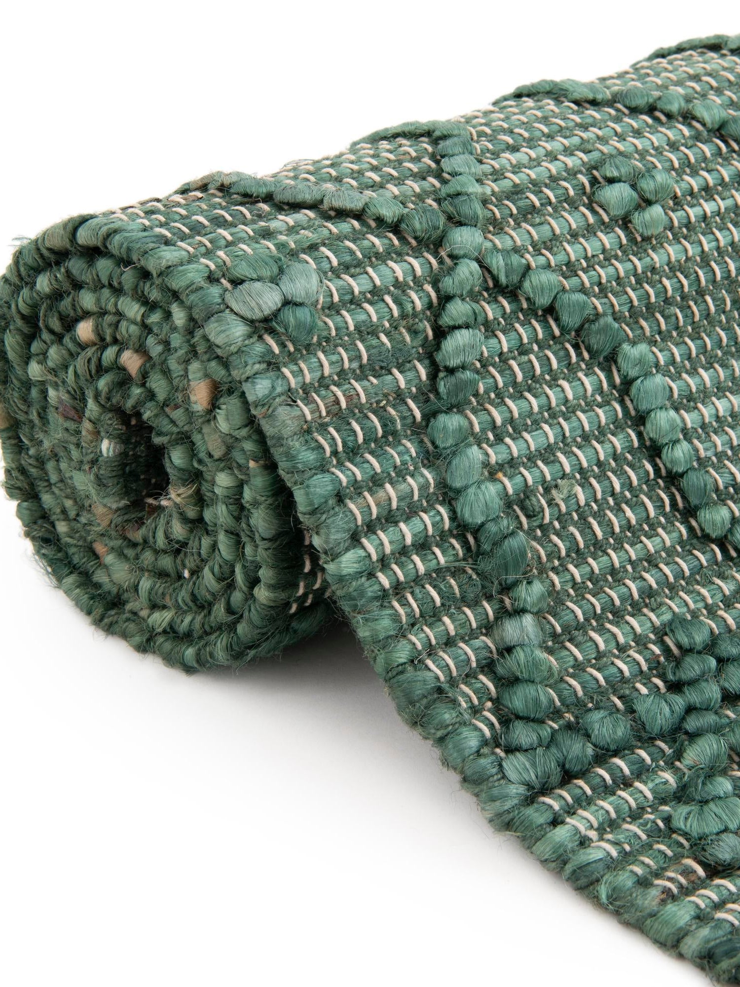 Hunter Green 3' 1 x 5' 1 Larsa Rectangle Area Rug 90% Jute & 10% Cotton Premium All Natural Hand Woven Carpet for Home Interior Design Spaces for Sale at Rug Engine