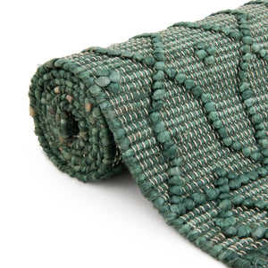 Hunter Green 2' 2 x 3' 1 Larsa Rectangle Area Rug 90% Jute & 10% Cotton Premium All Natural Hand Woven Carpet for Home Interior Design Spaces for Sale at Rug Engine