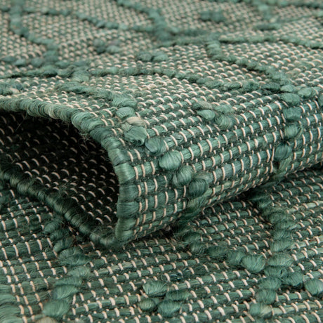 Hunter Green 2' x 8' Larsa Runner Area Rug 90% Jute & 10% Cotton Premium All Natural Hand Woven Carpet for Home Interior Design Spaces for Sale at Rug Engine