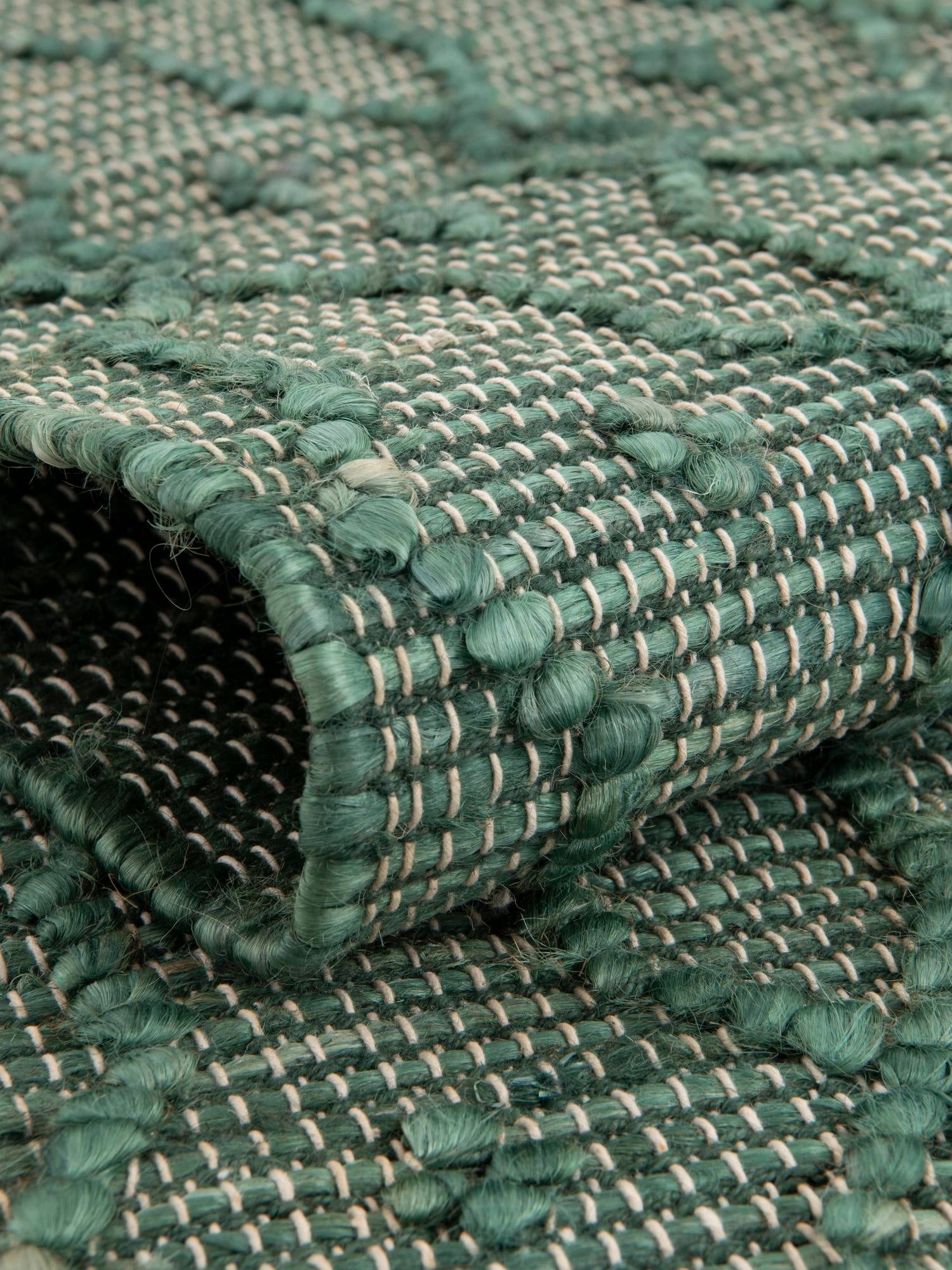 Hunter Green 2' x 4' 1 Larsa Runner Area Rug 90% Jute & 10% Cotton Premium All Natural Hand Woven Carpet for Home Interior Design Spaces for Sale at Rug Engine
