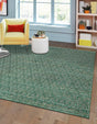 Hunter Green 7' 10 x 7' 10 Larsa Square Area Rug 90% Jute & 10% Cotton Premium All Natural Hand Woven Carpet for Home Interior Design Spaces for Sale at Rug Engine