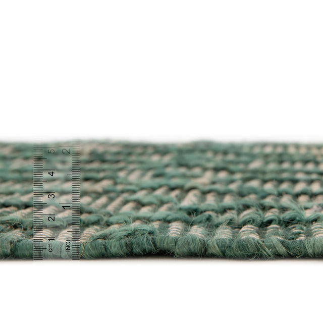 Hunter Green 5' 3 x 5' 3 Larsa Square Area Rug 90% Jute & 10% Cotton Premium All Natural Hand Woven Carpet for Home Interior Design Spaces for Sale at Rug Engine