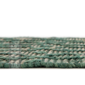 Hunter Green 7' 10 x 7' 10 Larsa Square Area Rug 90% Jute & 10% Cotton Premium All Natural Hand Woven Carpet for Home Interior Design Spaces for Sale at Rug Engine
