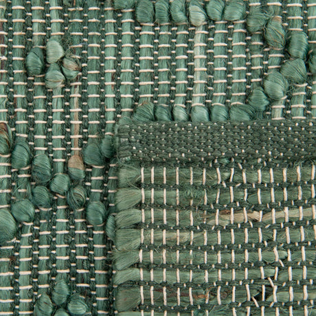 Hunter Green 5' 3 x 5' 3 Larsa Square Area Rug 90% Jute & 10% Cotton Premium All Natural Hand Woven Carpet for Home Interior Design Spaces for Sale at Rug Engine