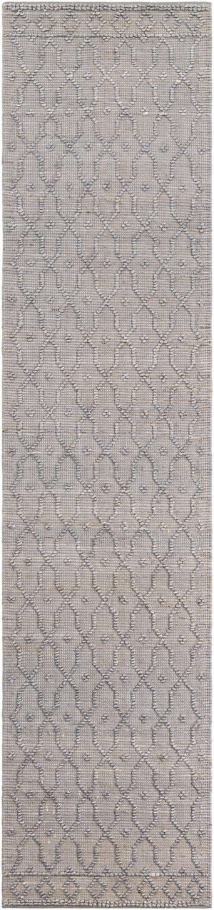 Gray 2' 7 x 12' Larsa Runner Area Rug 90% Jute & 10% Cotton Premium All Natural Hand Woven Carpet for Home Interior Design Spaces for Sale at Rug Engine