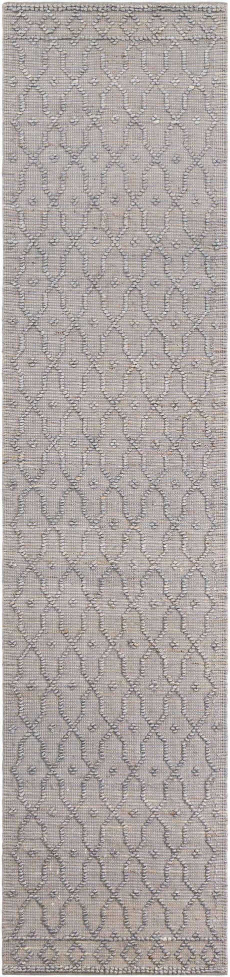 Gray 2' 7 x 12' Larsa Runner Area Rug 90% Jute & 10% Cotton Premium All Natural Hand Woven Carpet for Home Interior Design Spaces for Sale at Rug Engine