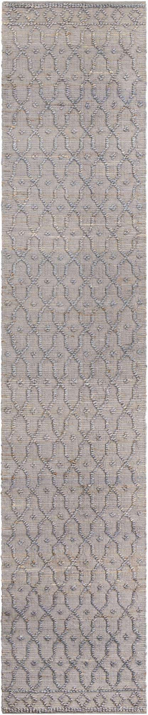 Gray 2' 7 x 13' 11 Larsa Runner Area Rug 90% Jute & 10% Cotton Premium All Natural Hand Woven Carpet for Home Interior Design Spaces for Sale at Rug Engine