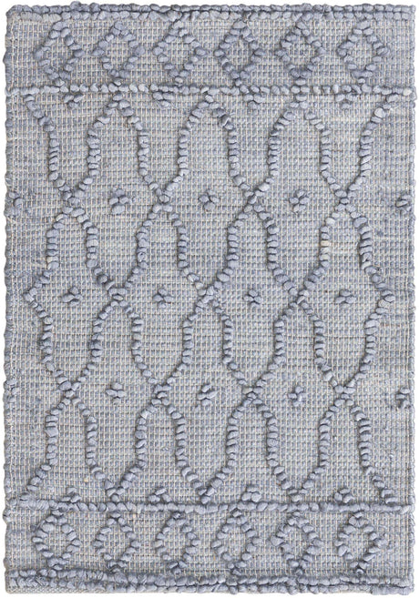 Gray 2' 2 x 3' 1 Larsa Rectangle Area Rug 90% Jute & 10% Cotton Premium All Natural Hand Woven Carpet for Home Interior Design Spaces for Sale at Rug Engine