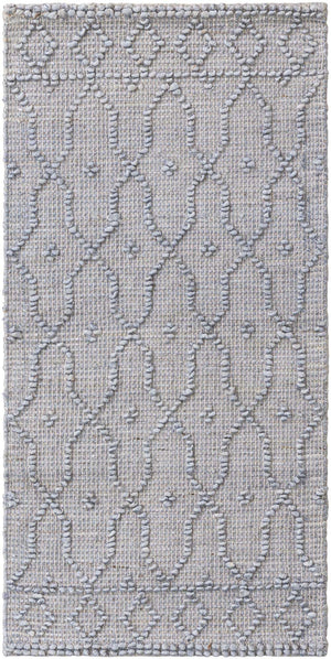 Gray 2' x 4' 1 Larsa Runner Area Rug 90% Jute & 10% Cotton Premium All Natural Hand Woven Carpet for Home Interior Design Spaces for Sale at Rug Engine