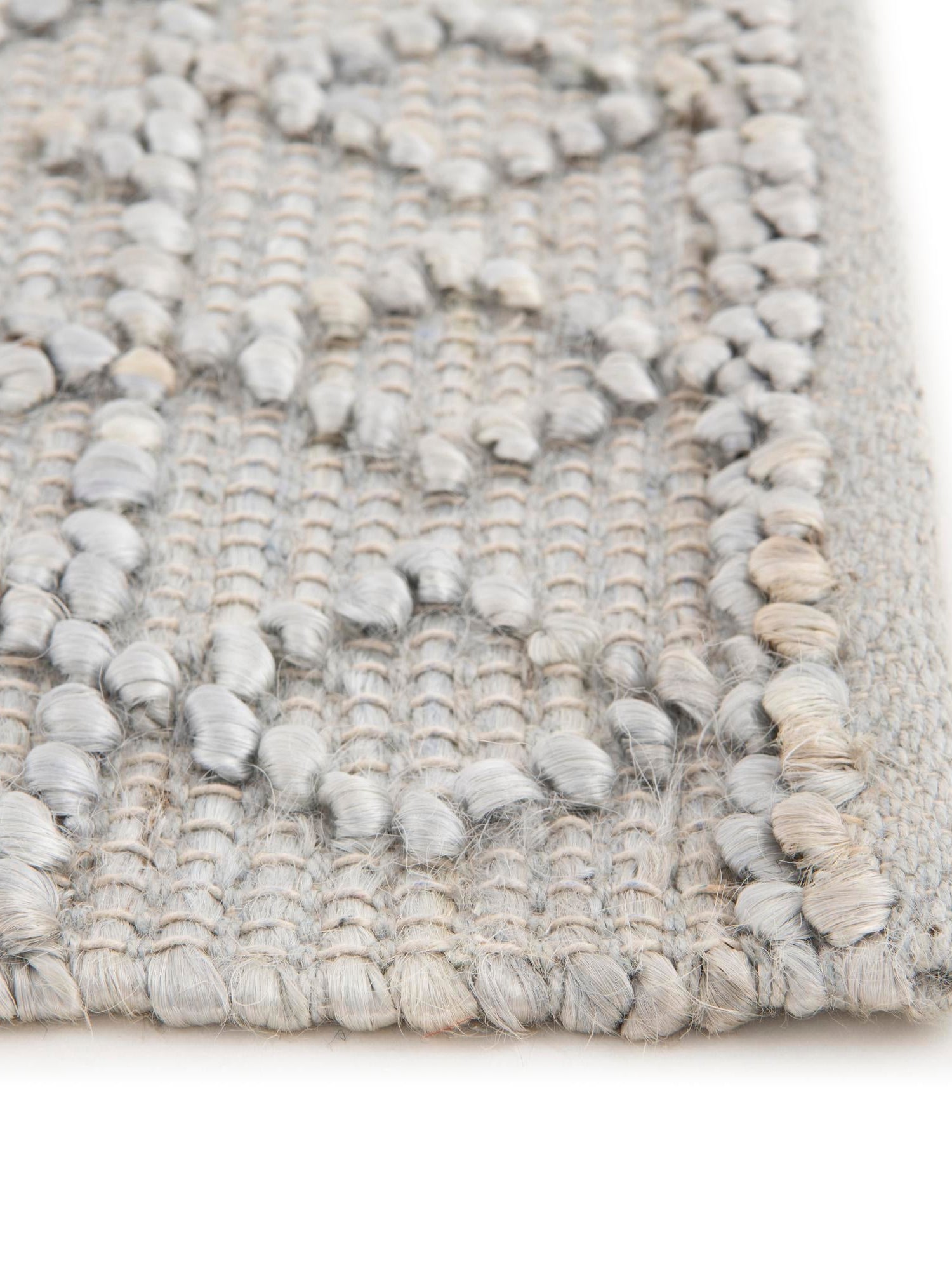 Gray 4' 1 x 6' 1 Larsa Rectangle Area Rug 90% Jute & 10% Cotton Premium All Natural Hand Woven Carpet for Home Interior Design Spaces for Sale at Rug Engine