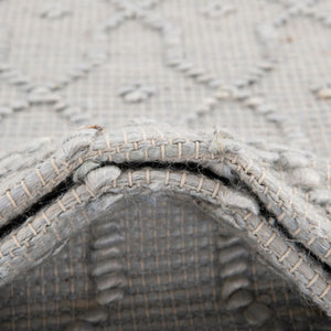 Gray 3' 1 x 5' 1 Larsa Rectangle Area Rug 90% Jute & 10% Cotton Premium All Natural Hand Woven Carpet for Home Interior Design Spaces for Sale at Rug Engine