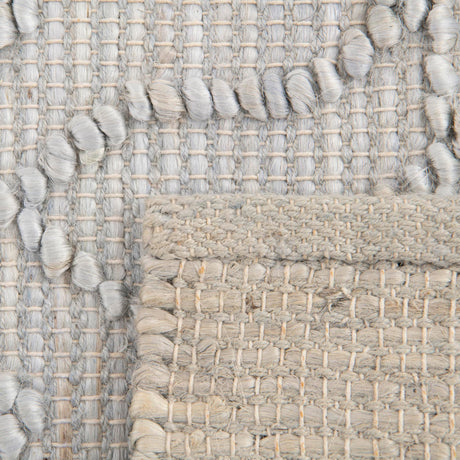 Gray 5' 3 x 8' Larsa Rectangle Area Rug 90% Jute & 10% Cotton Premium All Natural Hand Woven Carpet for Home Interior Design Spaces for Sale at Rug Engine