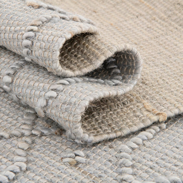 Gray 4' 1 x 6' 1 Larsa Rectangle Area Rug 90% Jute & 10% Cotton Premium All Natural Hand Woven Carpet for Home Interior Design Spaces for Sale at Rug Engine