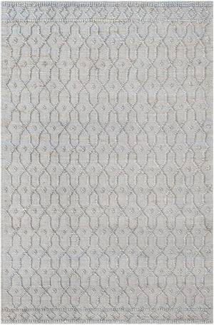 Gray 5' 3 x 8' Larsa Rectangle Area Rug 90% Jute & 10% Cotton Premium All Natural Hand Woven Carpet for Home Interior Design Spaces for Sale at Rug Engine