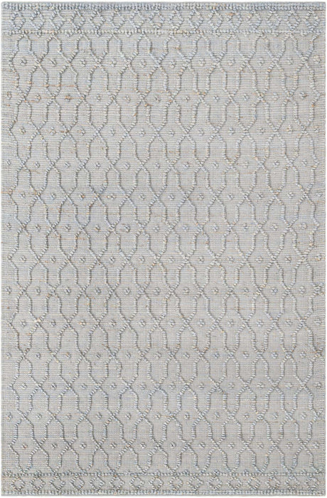 Gray 5' 3 x 8' Larsa Rectangle Area Rug 90% Jute & 10% Cotton Premium All Natural Hand Woven Carpet for Home Interior Design Spaces for Sale at Rug Engine