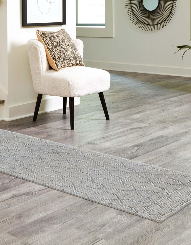 Gray 2' x 8' Larsa Runner Area Rug 90% Jute & 10% Cotton Premium All Natural Hand Woven Carpet for Home Interior Design Spaces for Sale at Rug Engine
