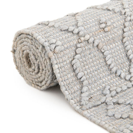 Gray 2' x 4' 1 Larsa Runner Area Rug 90% Jute & 10% Cotton Premium All Natural Hand Woven Carpet for Home Interior Design Spaces for Sale at Rug Engine