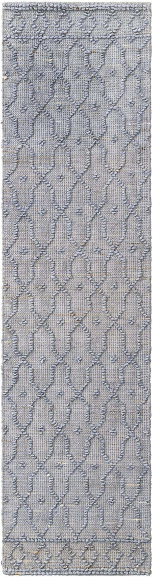 Gray 2' x 8' Larsa Runner Area Rug 90% Jute & 10% Cotton Premium All Natural Hand Woven Carpet for Home Interior Design Spaces for Sale at Rug Engine