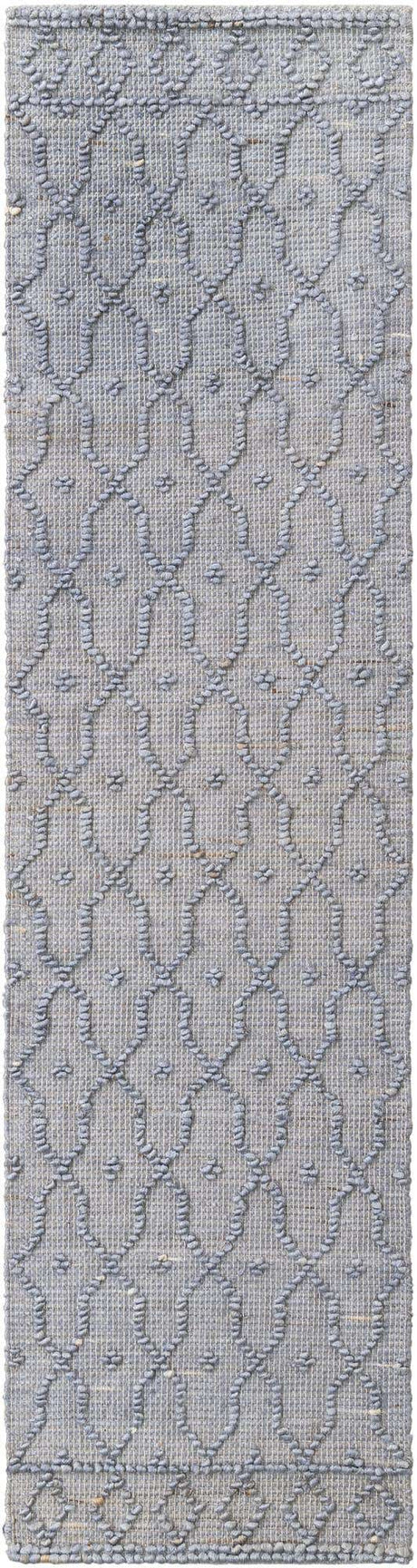 Gray 2' x 8' Larsa Runner Area Rug 90% Jute & 10% Cotton Premium All Natural Hand Woven Carpet for Home Interior Design Spaces for Sale at Rug Engine