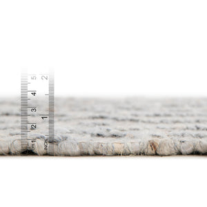 Gray 5' 3 x 5' 3 Larsa Square Area Rug 90% Jute & 10% Cotton Premium All Natural Hand Woven Carpet for Home Interior Design Spaces for Sale at Rug Engine