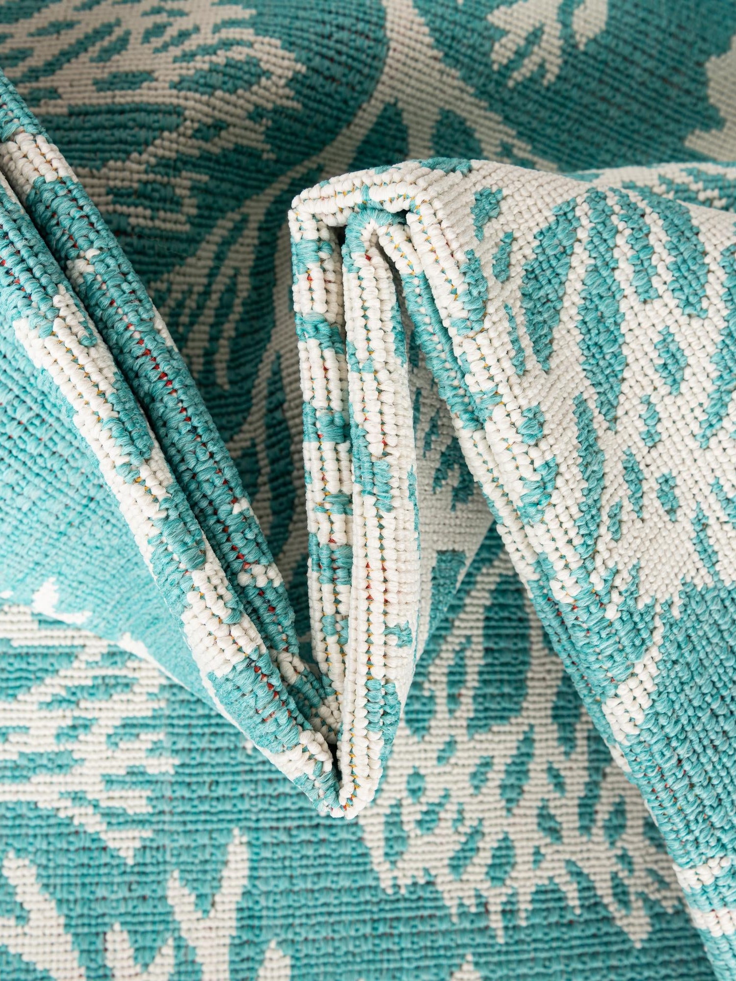 Teal 2' x 3' 1 Outdoor Coastal Rectangle Area Rug Weather Resistant for Patio, Deck, Terrace, Balcony, Porch 100% Polypropylene Coastal Decor Carpet for Sale at Rug Engine