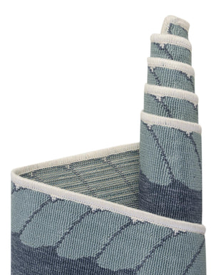 Navy Blue 4' 1 x 6' 1 Outdoor Coastal Oval Area Rug Weather Resistant for Patio, Deck, Terrace, Balcony, Porch 100% Polypropylene Coastal Decor Carpet for Sale at Rug Engine